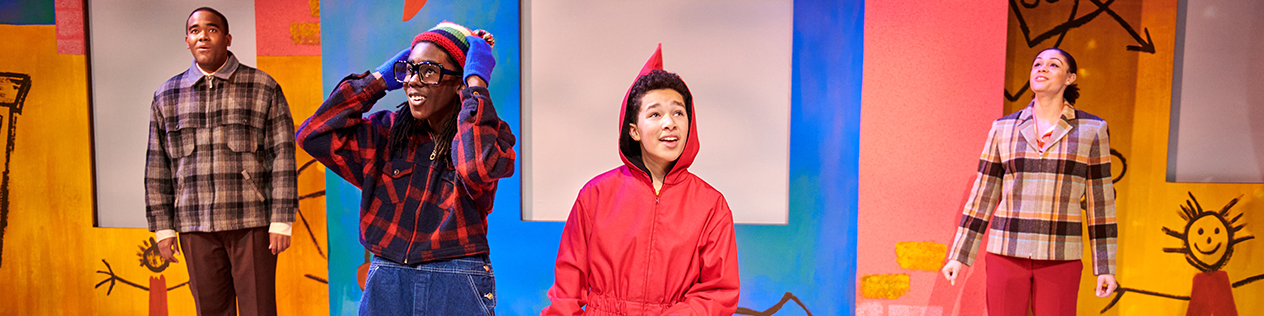 Image from First Stage's production of THE SNOWY DAY AND OTHER STORIES by Jack Ezra Keats