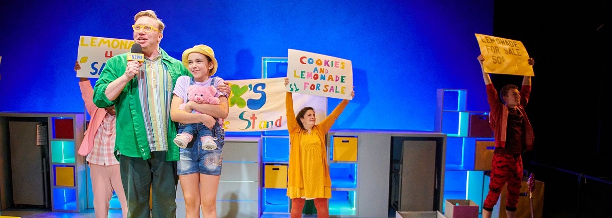 Cast performing in First Stage's THE AMAZING LEMONADE GIRL, 2022.